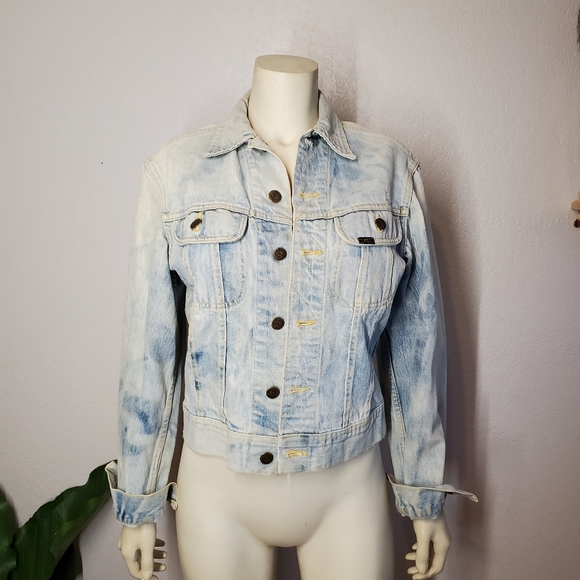 LEE Sanforized Denim Acid Wash Jacket USA 70s - Picture 7 of 12